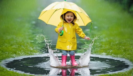 【パパの子育て日記】ピンクの長靴と水たまりと、3歳娘の“あめふりワールド”